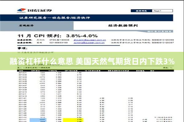 融资杠杆什么意思 美国天然气期货日内下跌3%