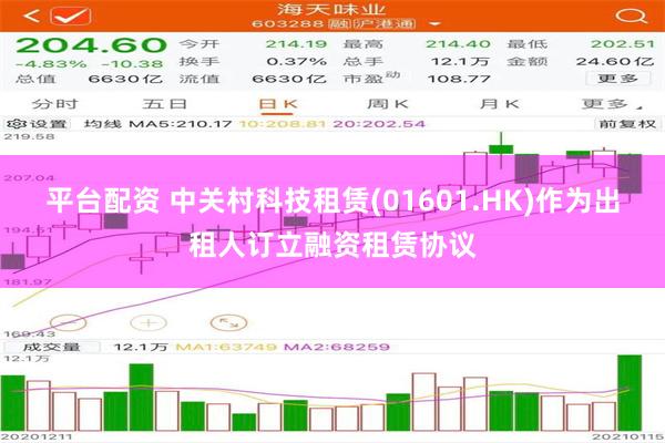 平台配资 中关村科技租赁(01601.HK)作为出租人订立融资租赁协议