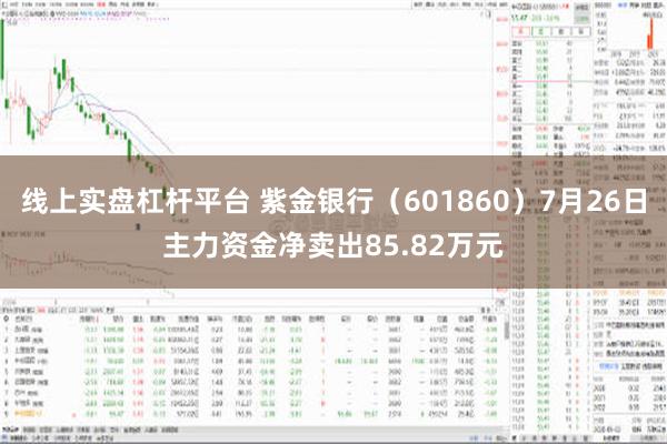 线上实盘杠杆平台 紫金银行（601860）7月26日主力资金净卖出85.82万元