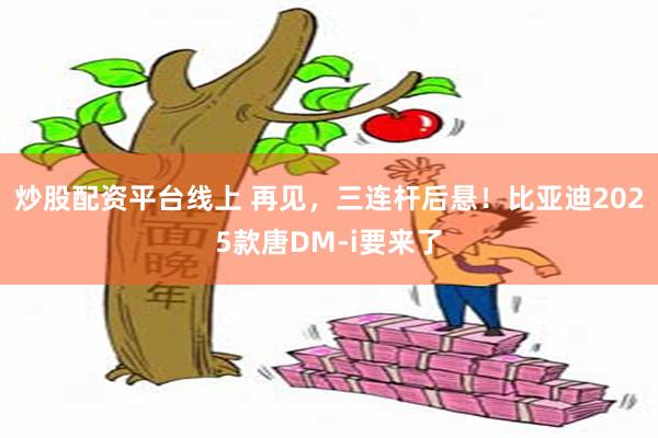 炒股配资平台线上 再见，三连杆后悬！比亚迪2025款唐DM-i要来了